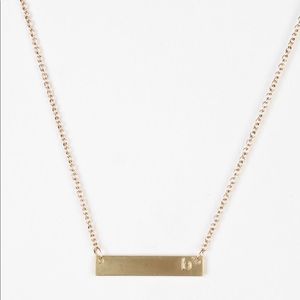 Urban Outfitters Gold initial bar necklace